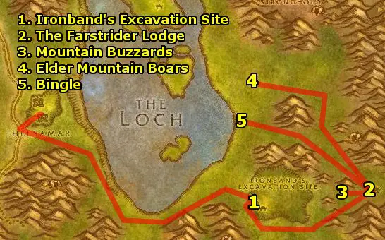 Head southeast to Ironband's Excavation Site . Turn in Ironband's 
